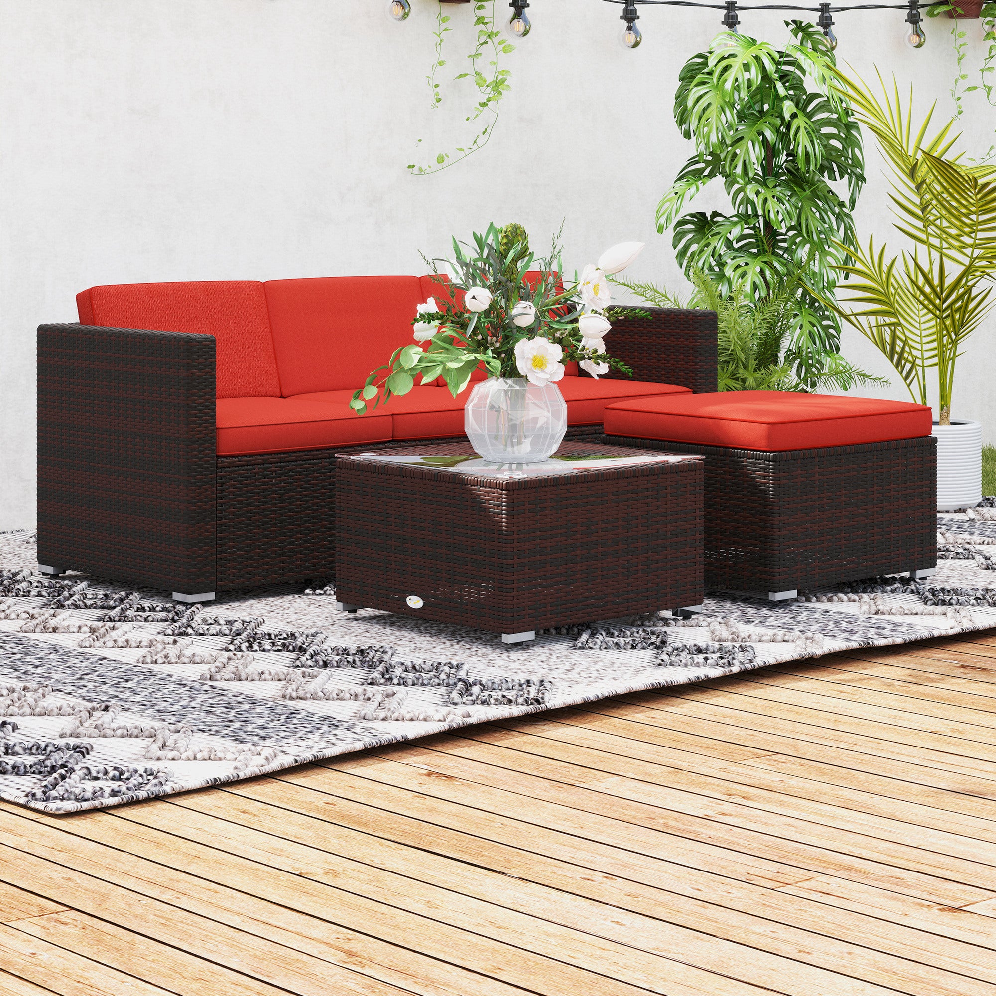 Patio Furniture w/ Soft Cushions, Corner Sofa Sets, Red Patio Furniture Sets at Gallery Canada