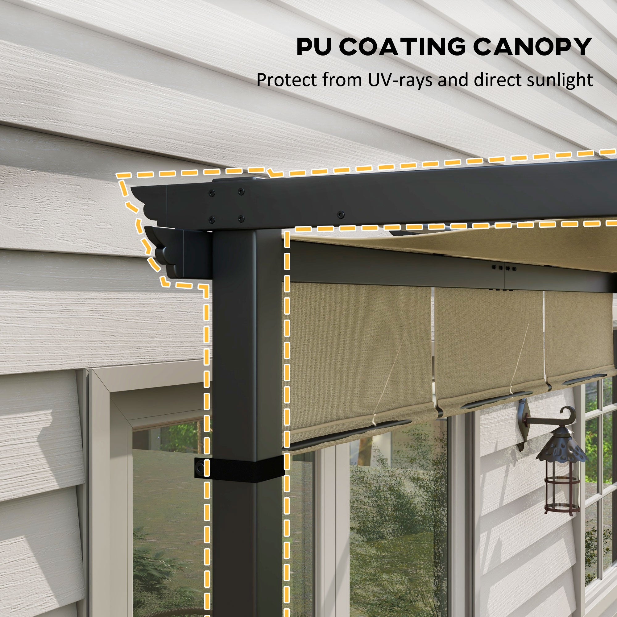 10' x 10' Metal Pergola, Outdoor Pergola with Retractable Canopy, for Garden, Patio, Backyard, Deck Pergolas at Gallery Canada