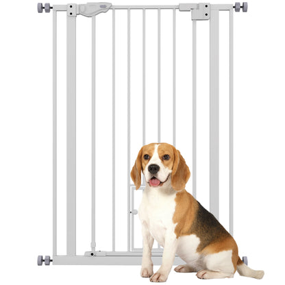 41" Easy Open Indoor Dog Gates for Doorways, House, Stair - White Houses, Kennels & Pens White  at Gallery Canada