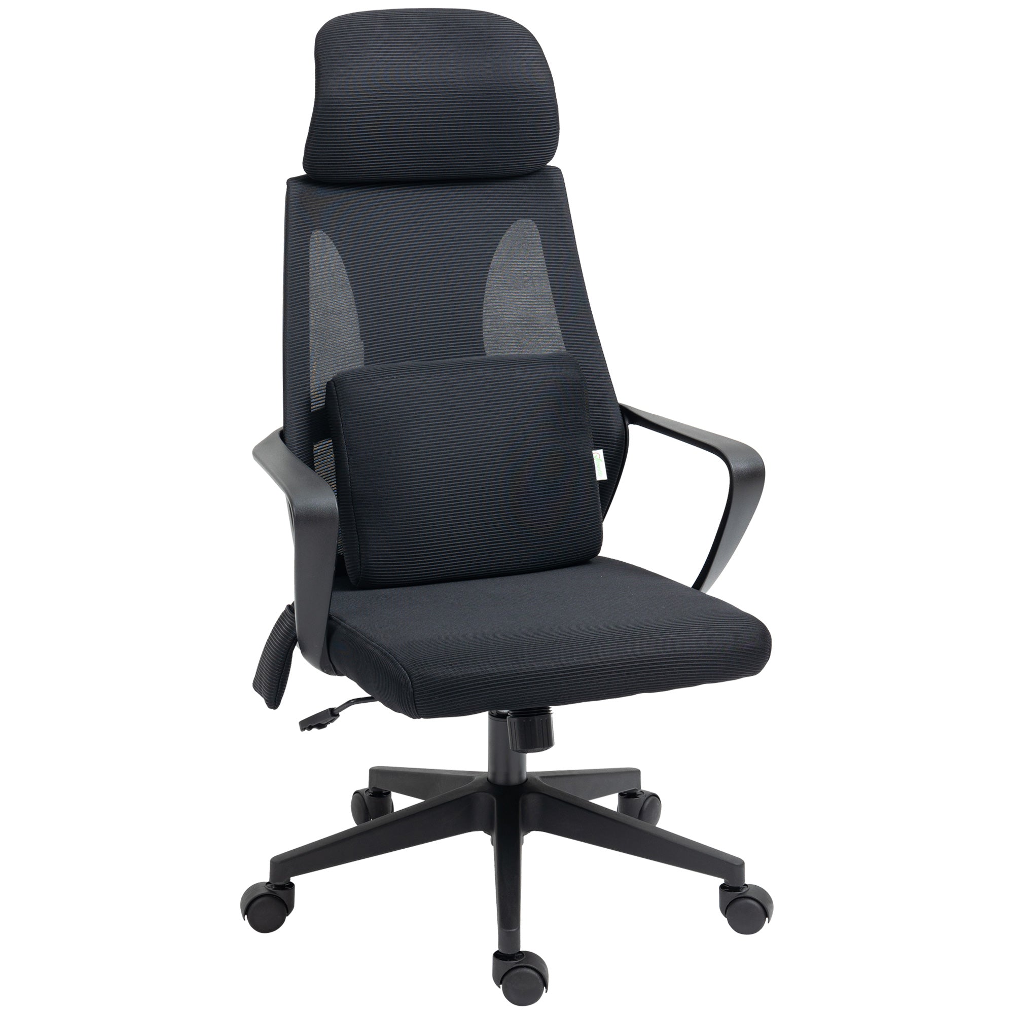 Office Chair High Back, Ergonomic Mesh Computer Chair Executive Task Chair with Massage Lumbar Support &; Headrest Rocking Massage Chairs Black at Gallery Canada