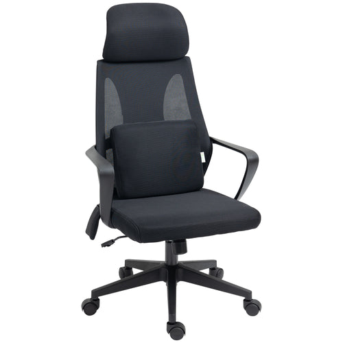 Office Chair High Back, Ergonomic Mesh Computer Chair Executive Task Chair with Massage Lumbar Support &; Headrest Rocking