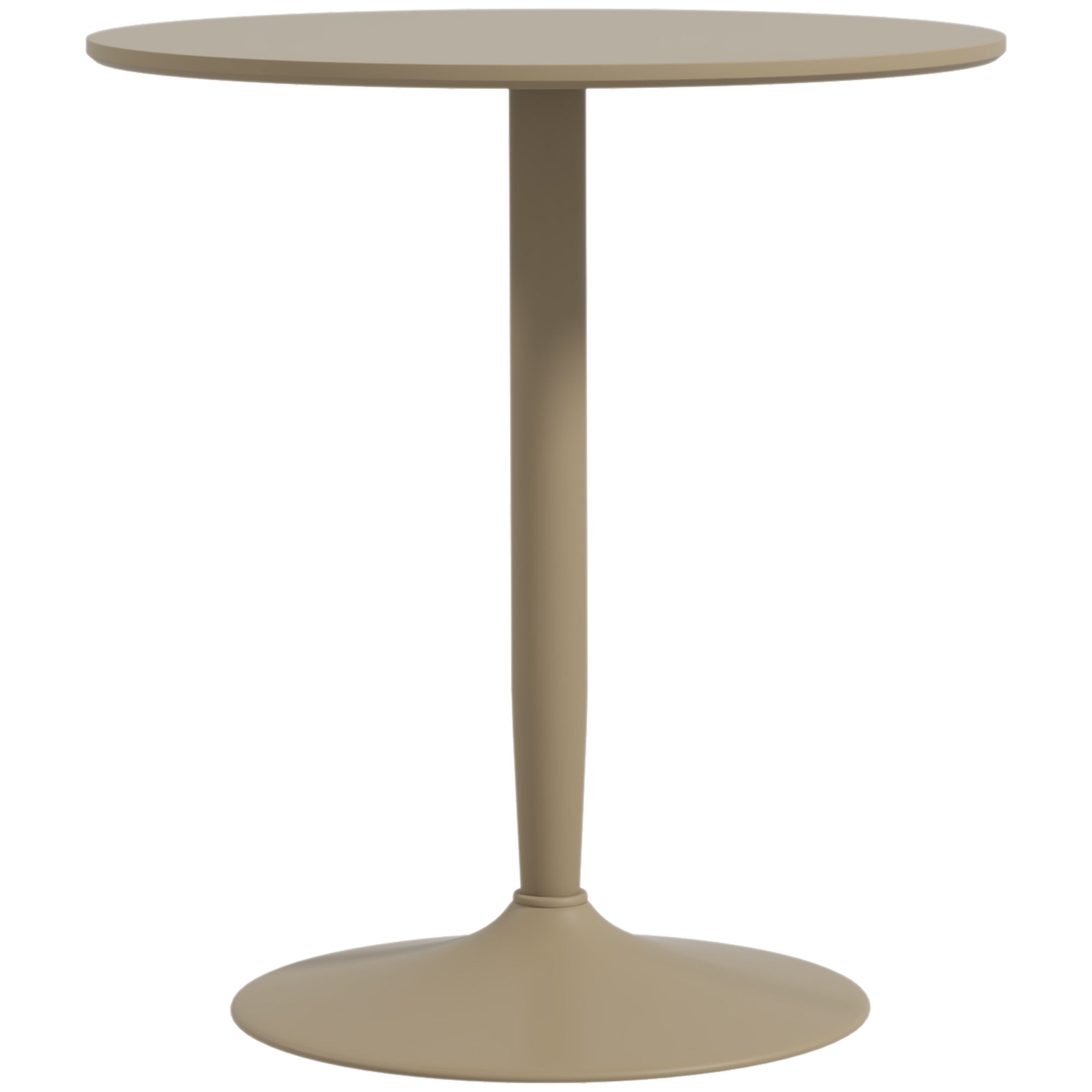 Modern Kitchen Table for 2, Round Dining Table with Steel Base for Living Room, Dining Room, Light Brown Dining Tables   at Gallery Canada