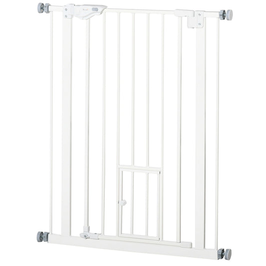 36" Easy Open Indoor Dog Gates for Doorways, House, Stair - White Houses, Kennels & Pens White  at Gallery Canada