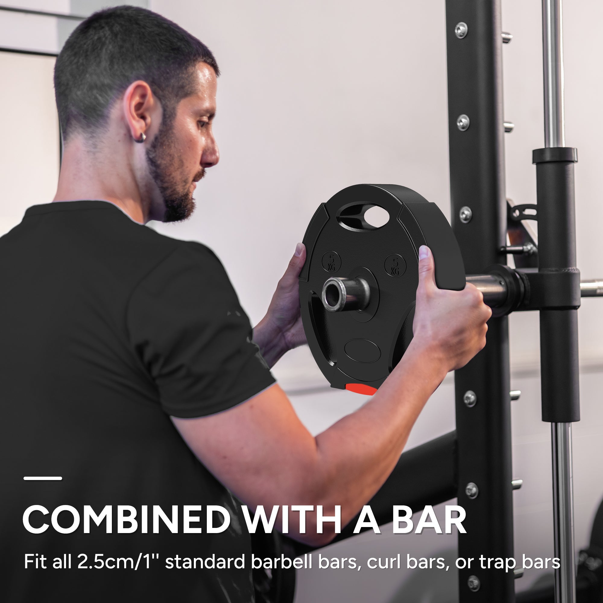 1-Inch Weight Plates, Barbell Weights Set for Weightlifting and Strength Training, 2 x 11lbs + 2 x 5.5lbs Dumbbells & Barbells at Gallery Canada