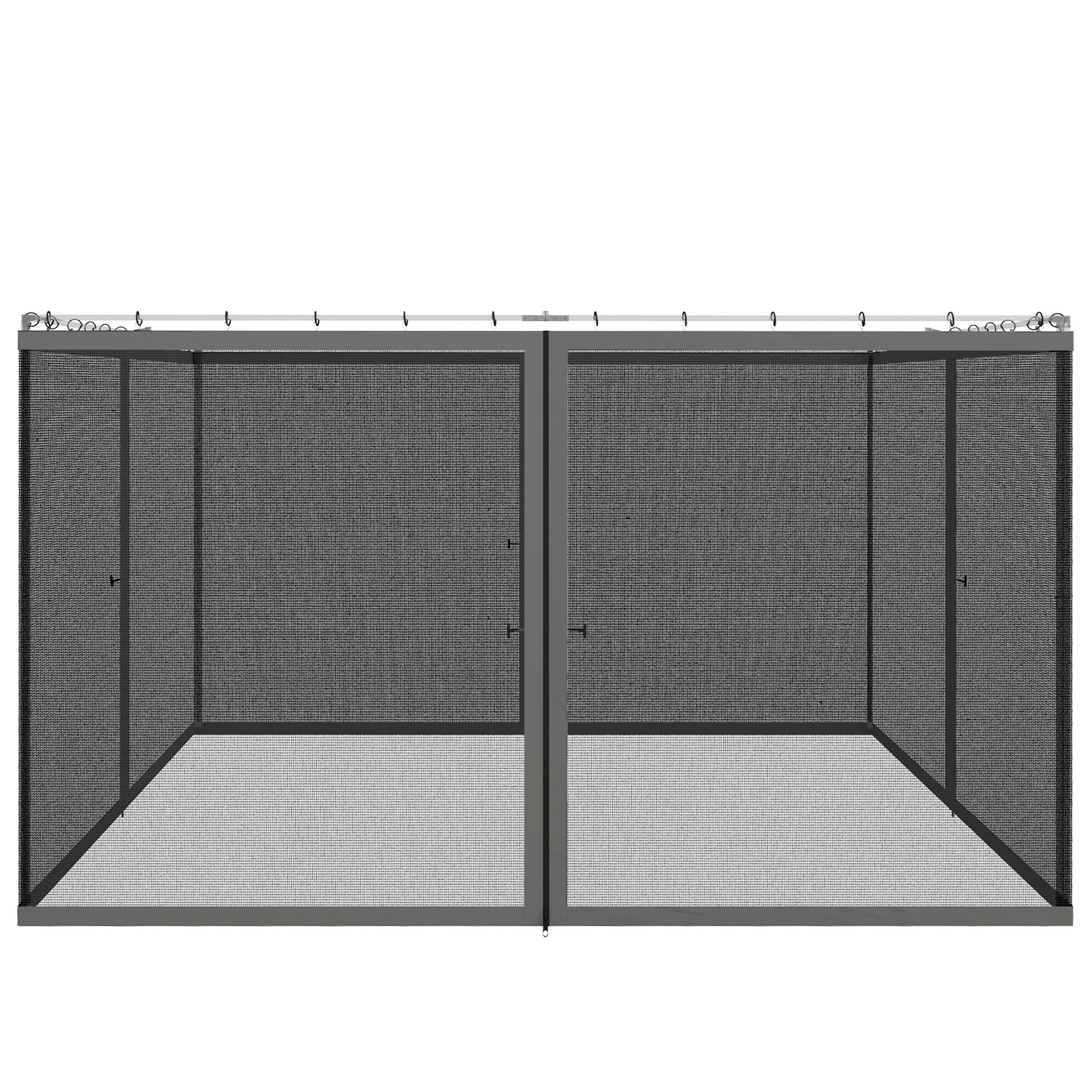 Replacement Mosquito Netting for Gazebo 10' x 12' Black Screen Walls for Canopy with Zippers, Dark Grey Gazebos at Gallery Canada