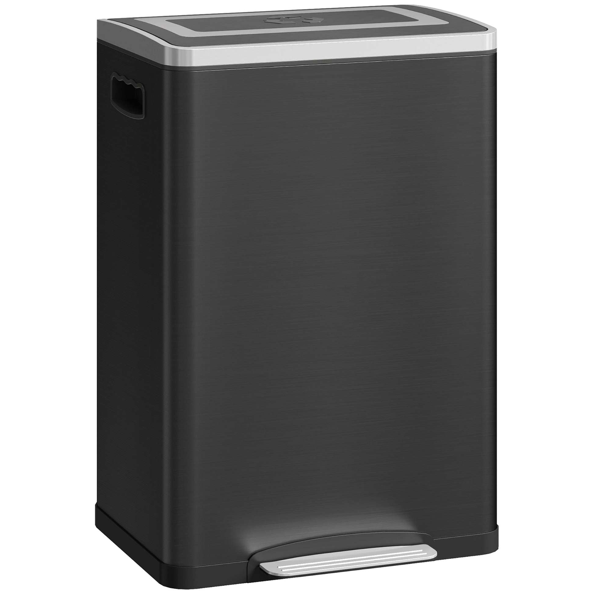 2 x 20 Liter Garbage Bin, Stainless Steel Garbage Can with Soft-Close Lid and Removable Inner Buckets, Black Household Supplies at Gallery Canada