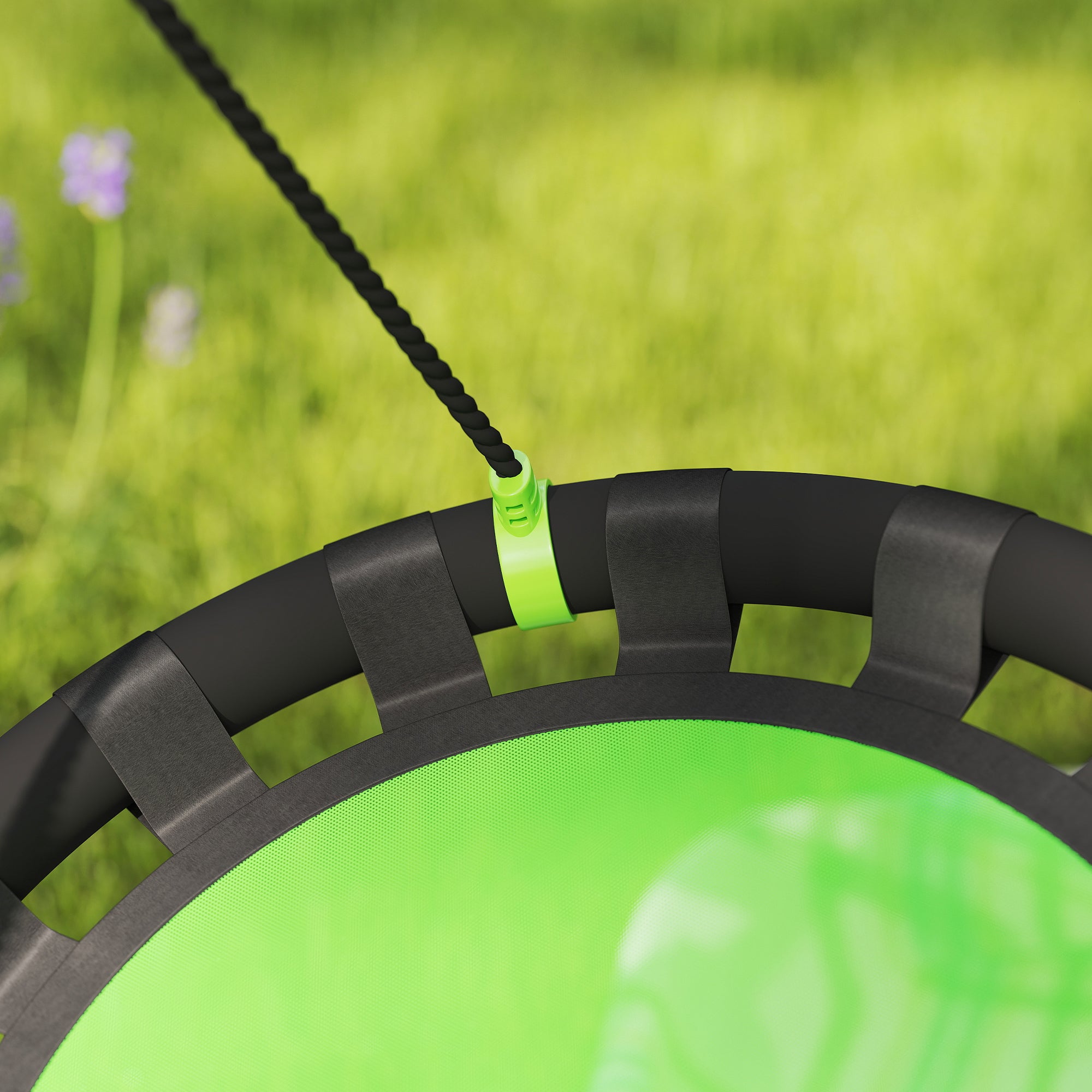 24 inch Saucer Tree Swing Set for Kids with Adjustable Hanging Ropes for Outdoor, Backyard, Green Gym Sets & Swings at Gallery Canada