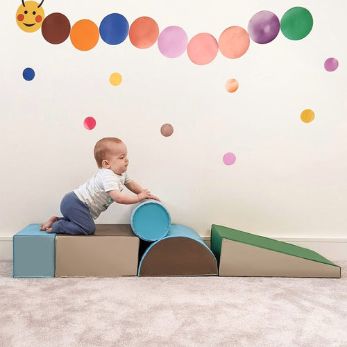 5 Piece Climb and Crawl Activity Playset Soft Safe Foam for Toddler Learning Toy