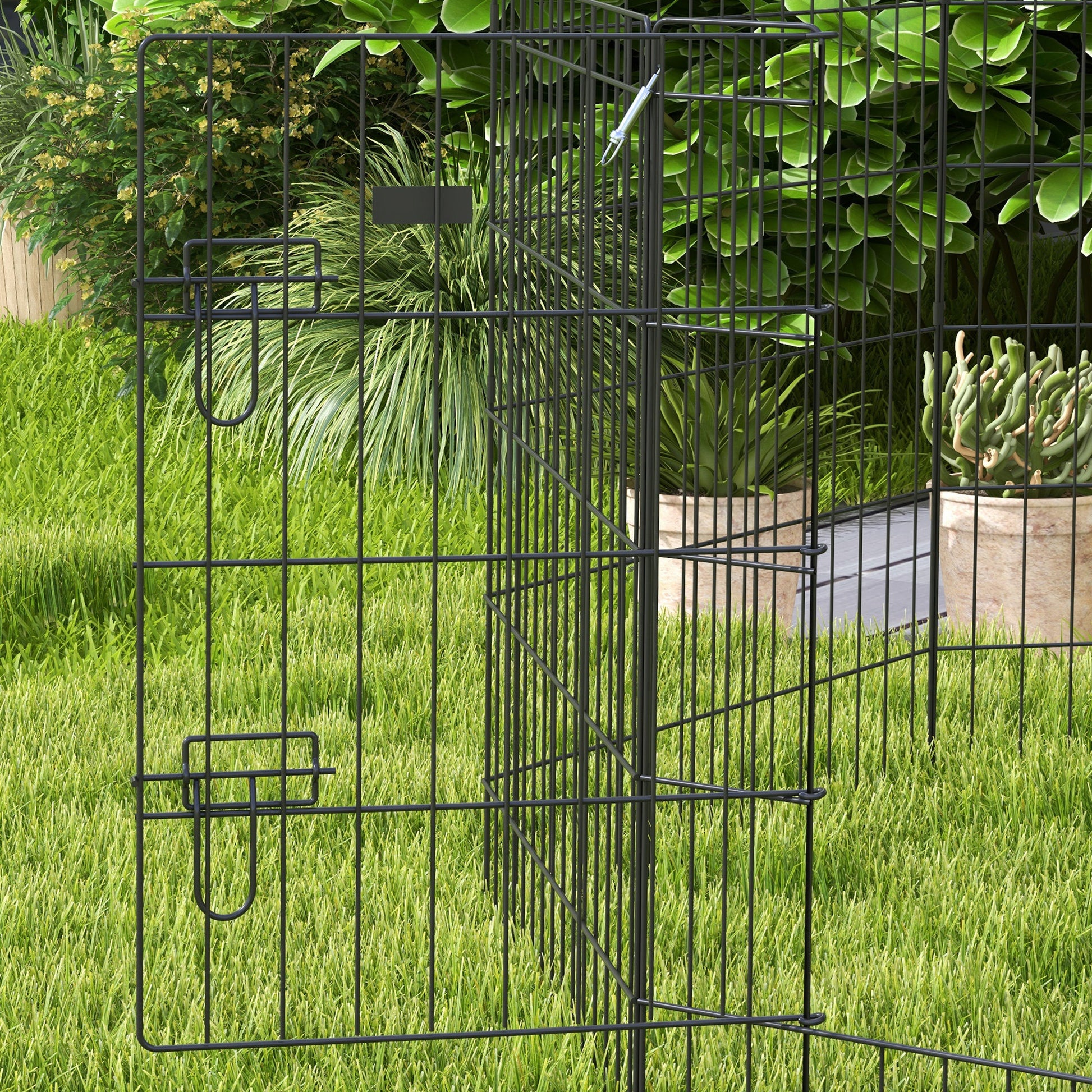 30inch Foldable Metal Exercise Pet Playpen Backyard Dog Puppy Kennel Cage 8 Panel Houses, Kennels & Pens   at Gallery Canada