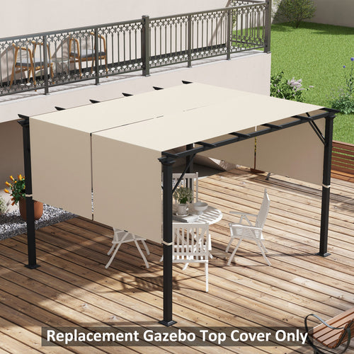 2 Pcs UV Protection Pergola Replacement Canopy, Pergola Shade Cover, Easy to Install, for 10' x 10' Pergola, Khaki