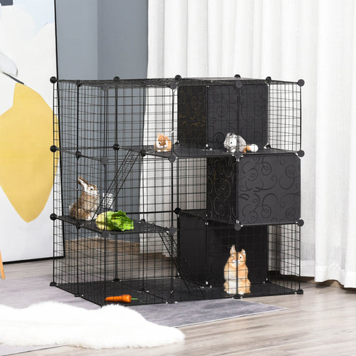 56 Panels Pet Playpen Small Animal Cage for Rabbit