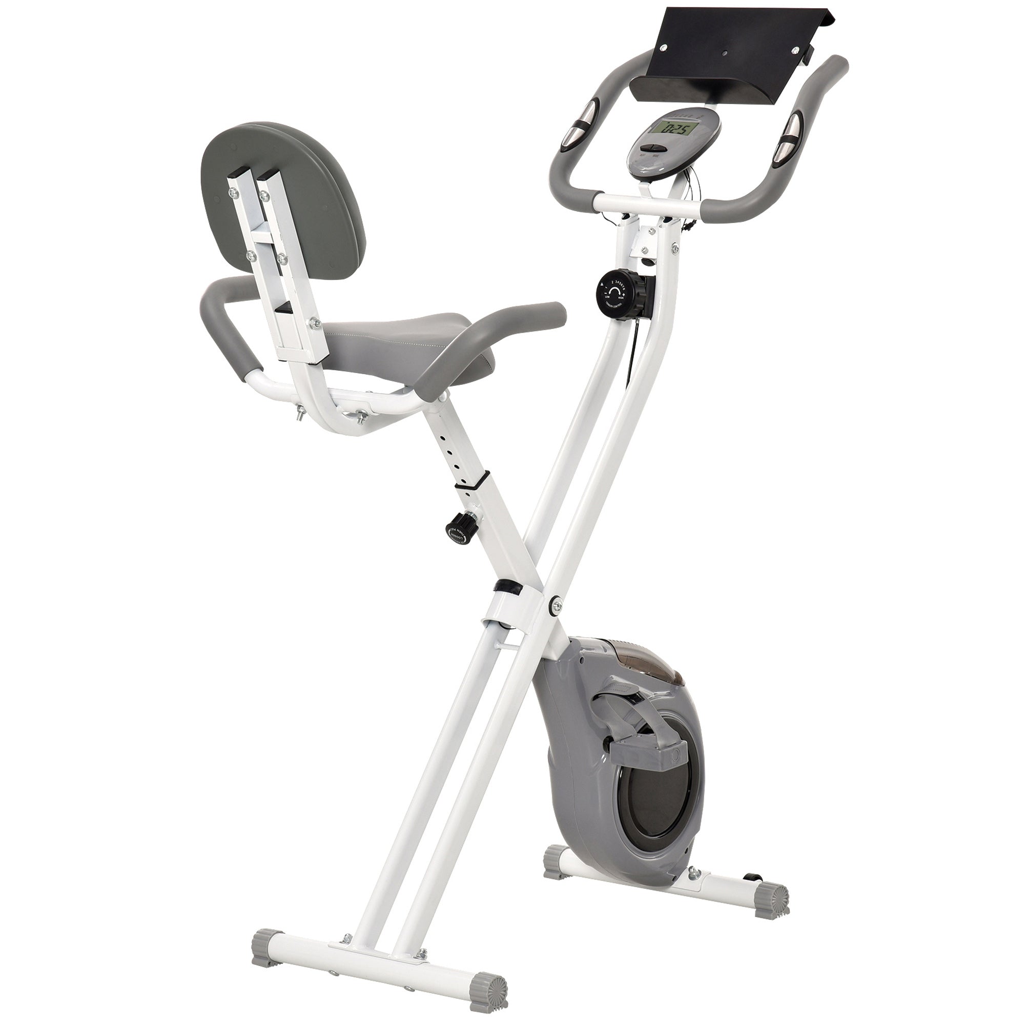 Folding Exercise Bike, Indoor Stationary Bike with 8-Level Magnetic Resistance and LCD Monitor, for Cardio Workout Grey Exercise & Stationary Bikes at Gallery Canada