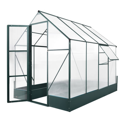 8.2' x 6.2' Greenhouse Aluminum Frame with Temperature Controlled Window Walk In Greenhouses Multi Colour  at Gallery Canada