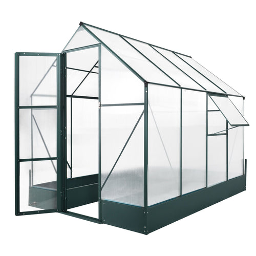 8.2' x 6.2' Greenhouse Aluminum Frame with Temperature Controlled Window