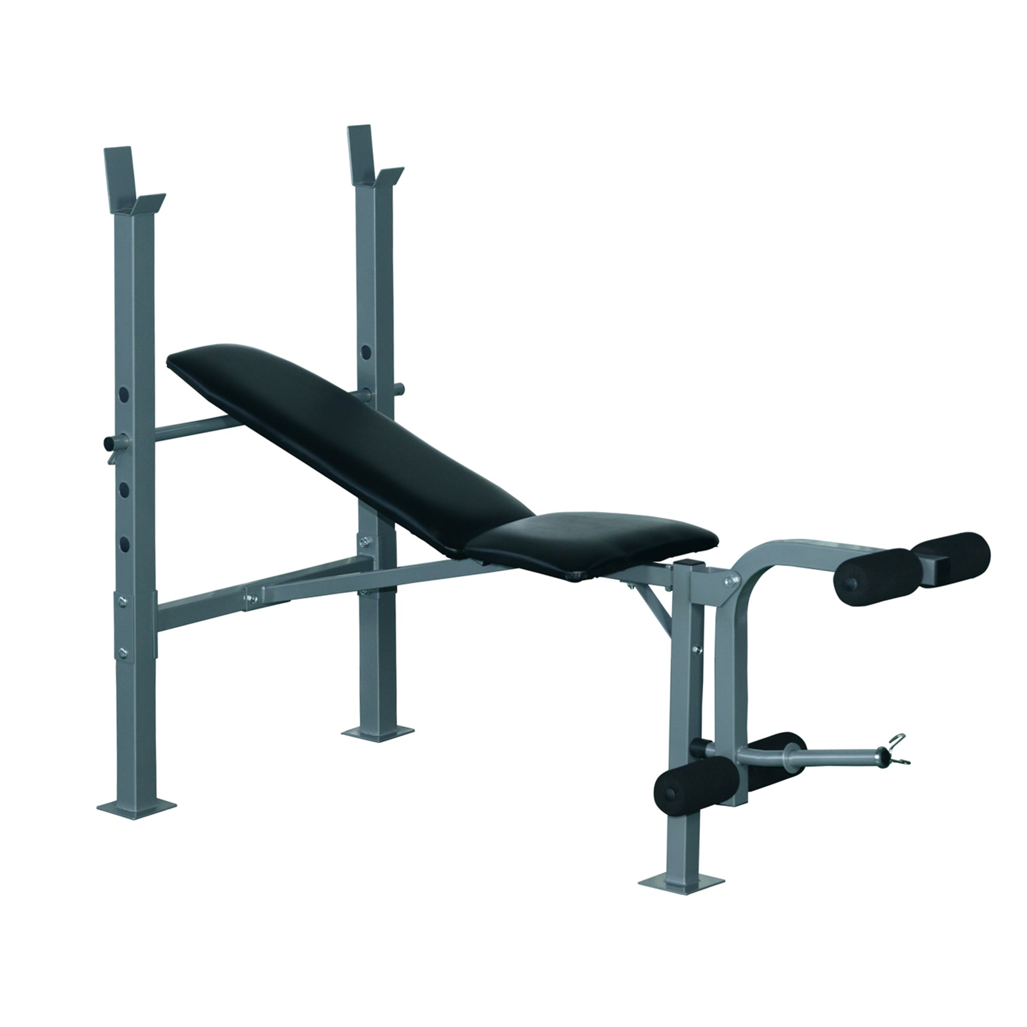 Incline Decline Weight Bench with Leg Extension and Barbell Rack, Adjustable Bench Press Weight Lifting Bench Weight Benches Black at Gallery Canada