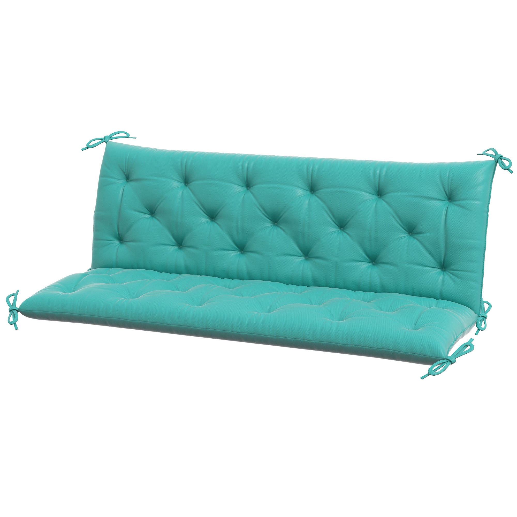 3-Seater Outdoor Bench Swing Chair Replacement Cushions for Patio Garden, Blue Patio Chair Cushions Blue  at Gallery Canada