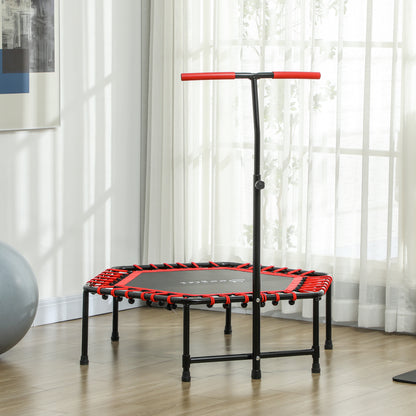 45" Rebounder Trampoline for Adult, Quiet Bungee Rebounder with LED Lights and Adjustable Handle, Red Trampolines   at Gallery Canada