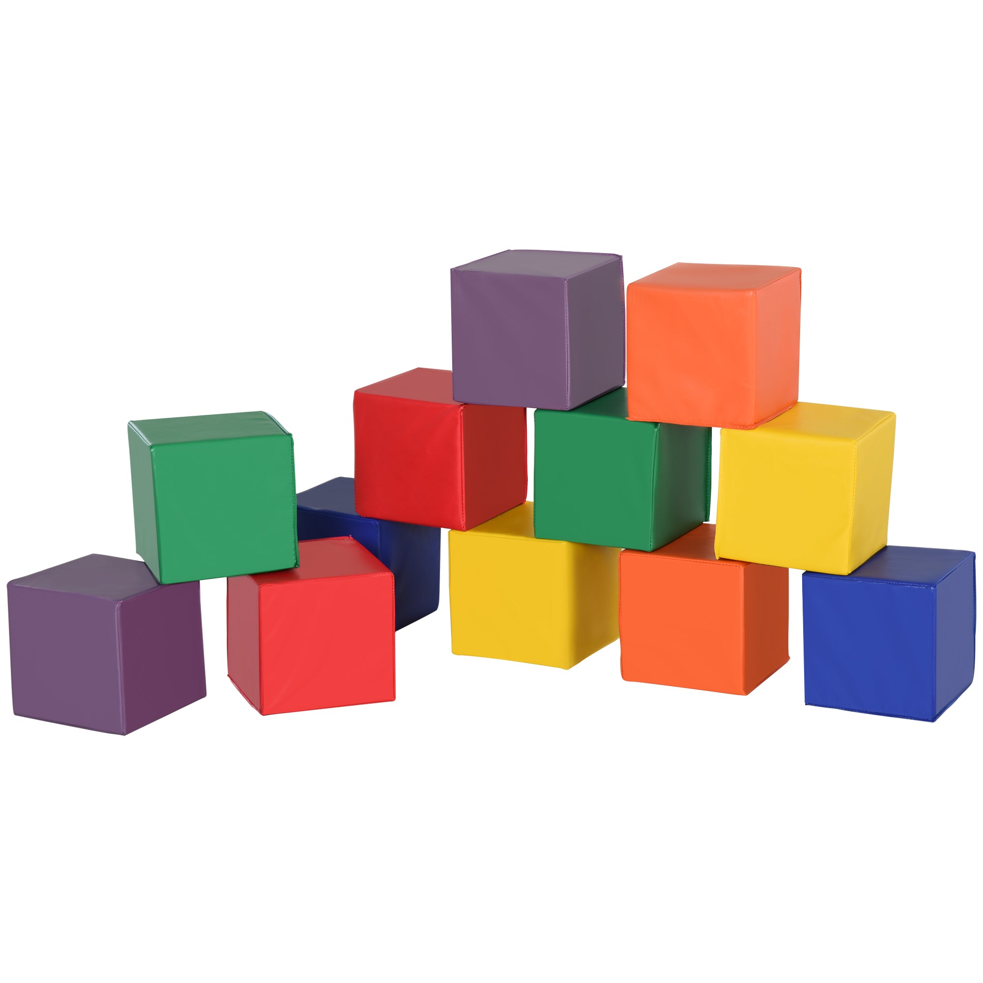 12 Piece Soft Play Blocks Soft Foam Toy Building And Stacking Blocks - Multicolours Baby Gym & Playmats at Gallery Canada