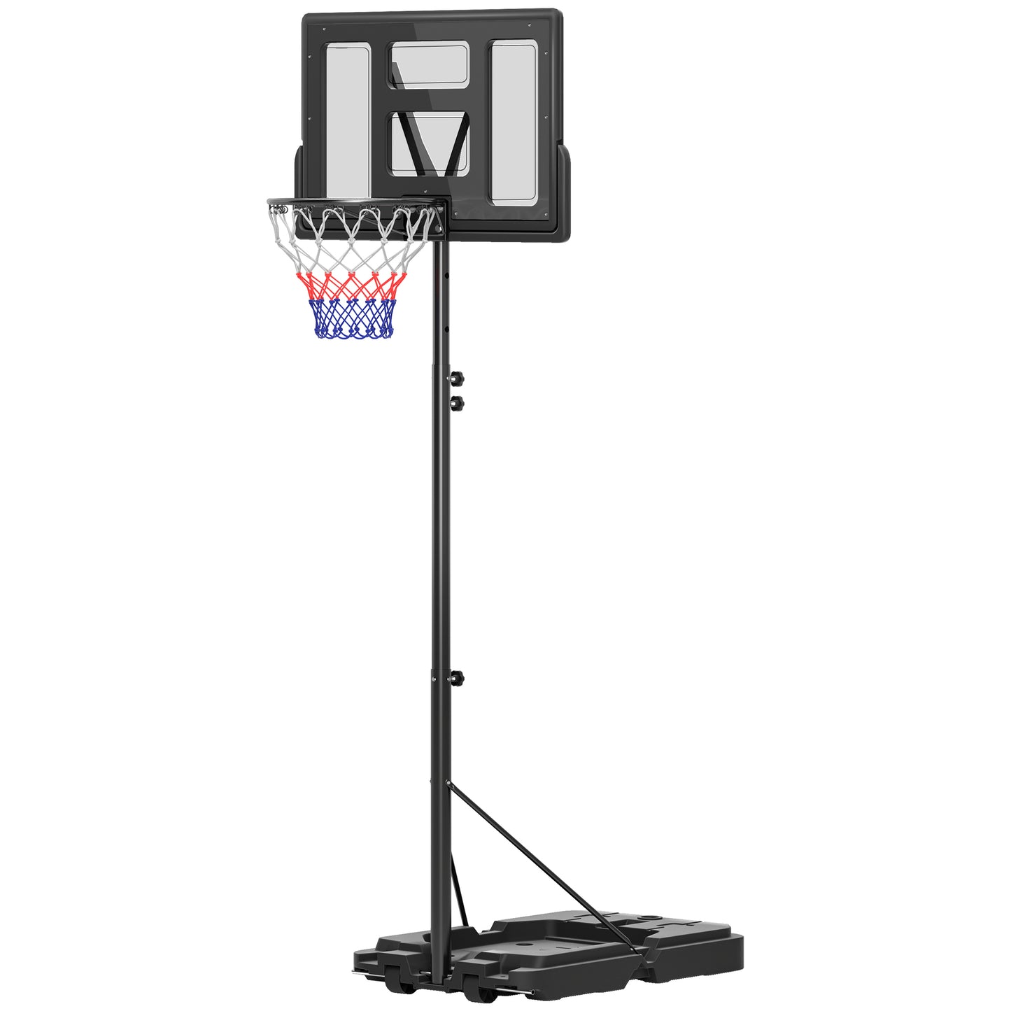 Basketball Hoop Outdoor, 7.5-10ft Portable Basketball Goal with Wheels and 43" Backboard, for Teenagers Youth Adults Basketball   at Gallery Canada