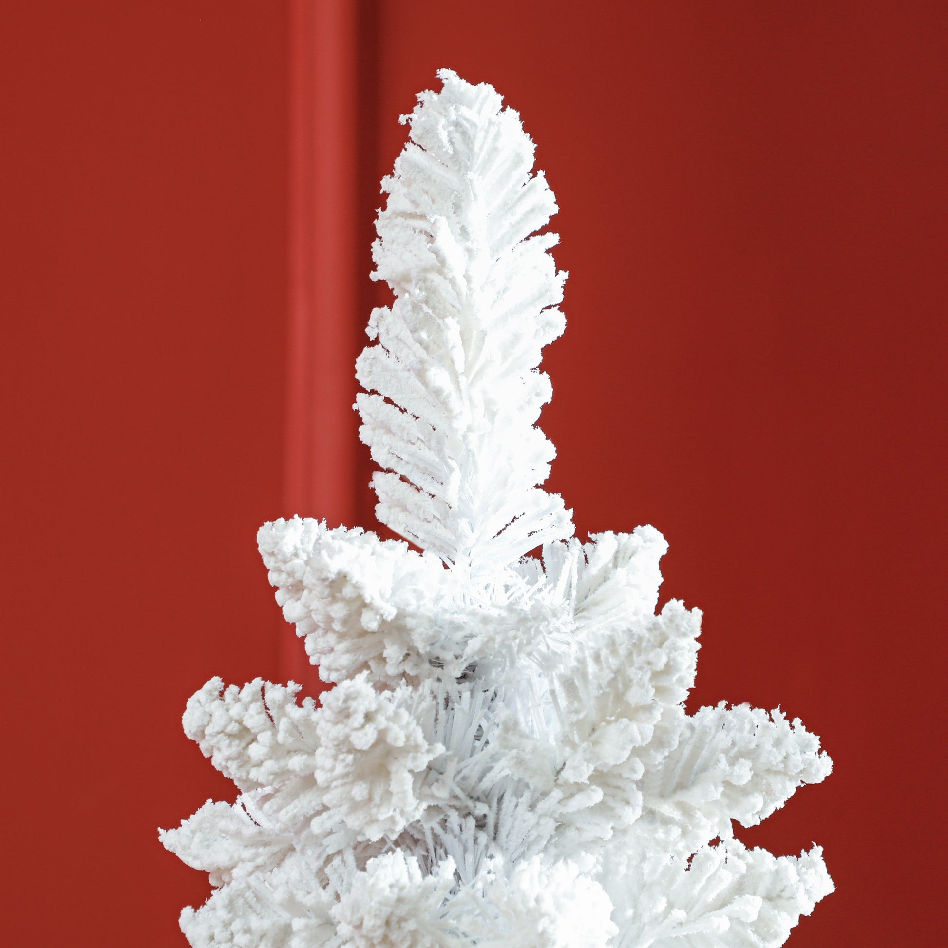 6ft White Christmas Tree, Flocked Pencil Christmas Tree with 376 Branch Tips and Metal Base for Home, Indoor, Holiday Pencil Christmas Trees   at Gallery Canada