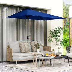 8ft Half Round Umbrella Outdoor Balcony Parasol Patio Garden Outdoor Window Sun Shade w/ 5 Ribs Half Round Umbrellas Dark Blue at Gallery Canada