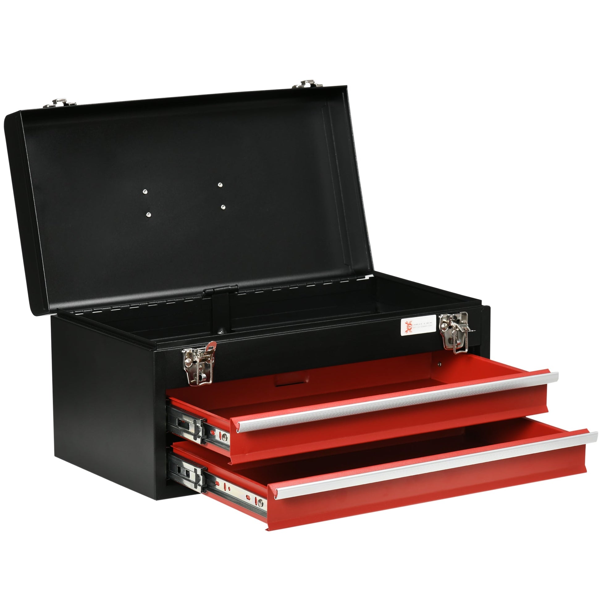 8.7" Tall Portable Metal Tool Box with Metal Latch Closure, 2 Drawer Tool Chest with Ball-bearing Slider for Garage, Household and Warehouse, Red Tool Organizers Multi Colour  at Gallery Canada