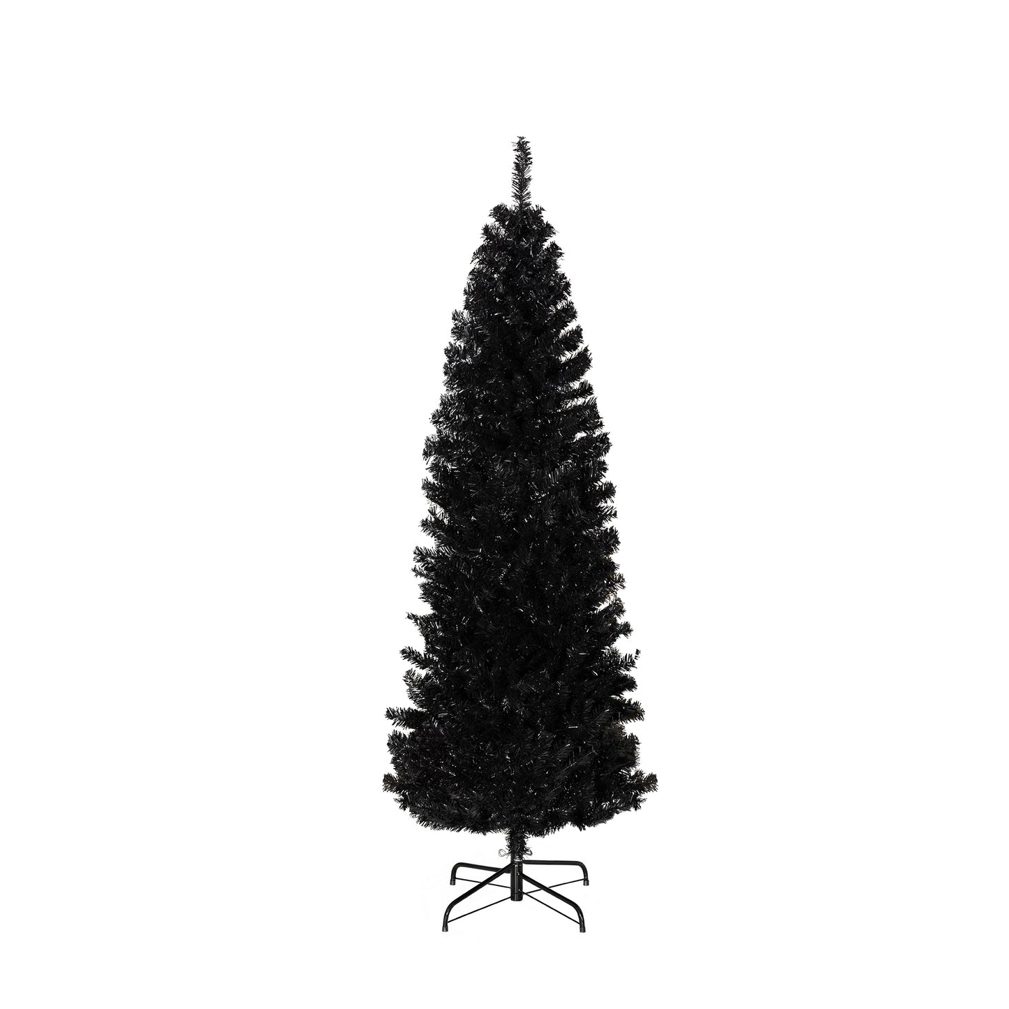 7FT Pencil Christmas Tree, Artificial Christmas Tree with Automatic Open for Home Party, Black Pencil Christmas Trees   at Gallery Canada