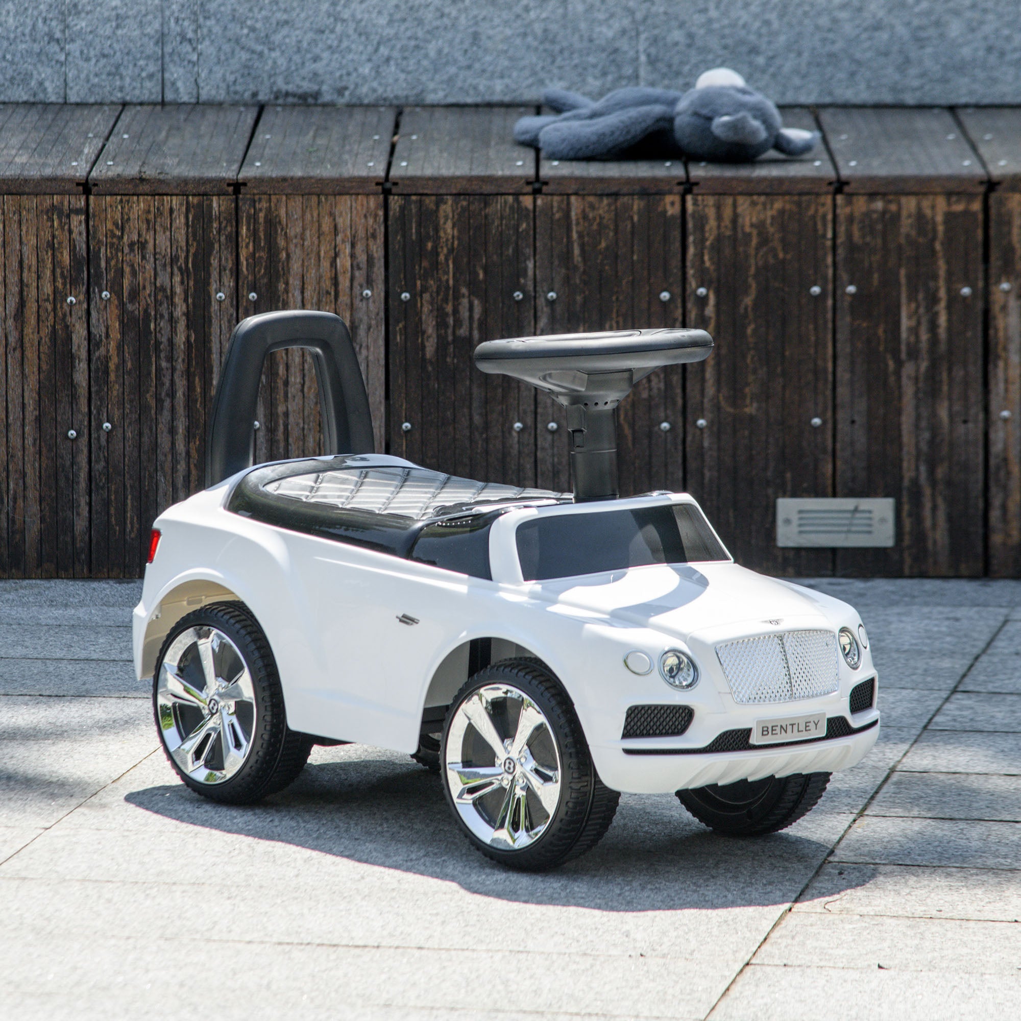 Bentley Bentayga Licensed Baby Car Foot To Floor with Horn Music, Under-Seat Storage, for 18-36 Months, White Push Cars for Toddlers at Gallery Canada