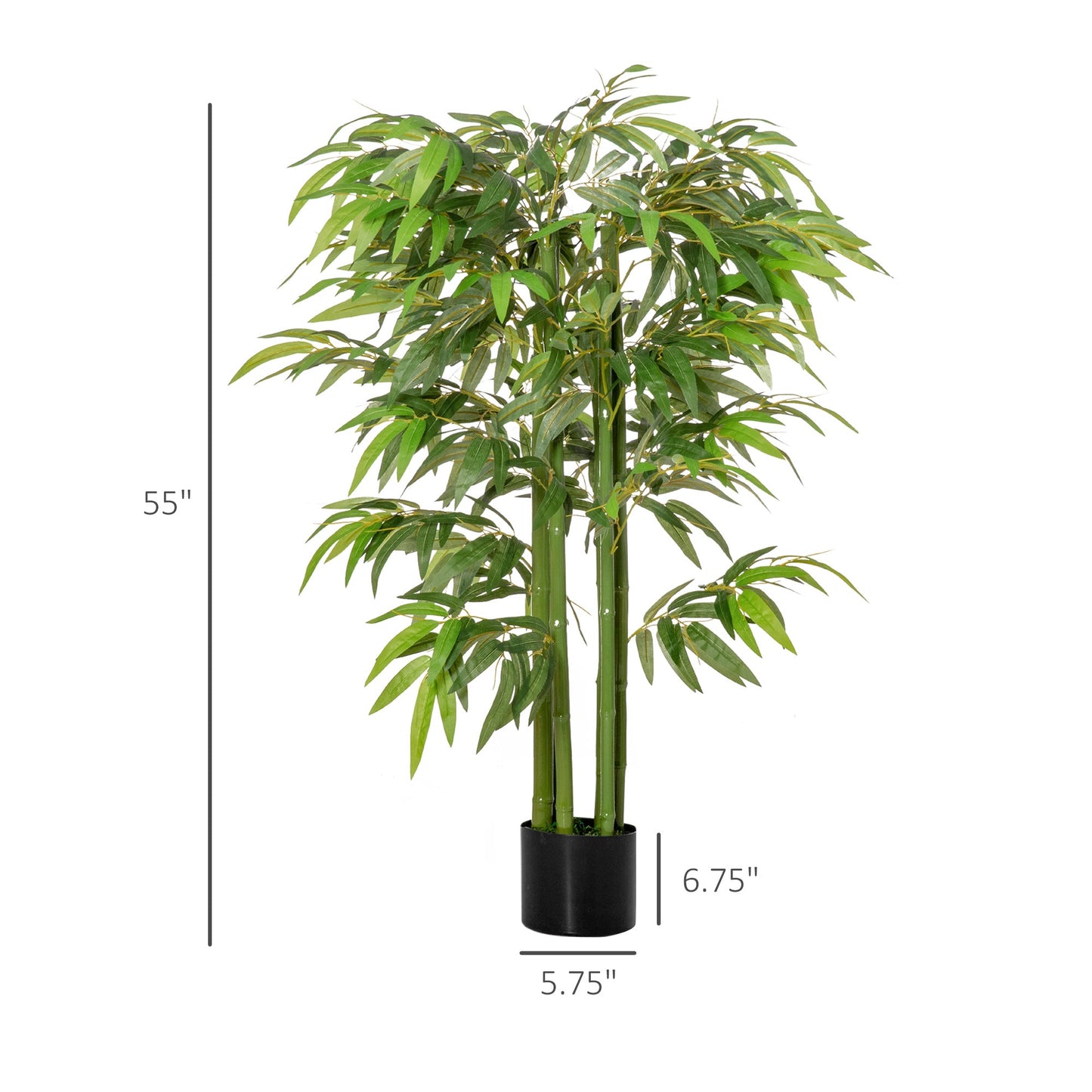 4.5FT Artificial Bamboo Tree Faux Decorative Plant in Nursery Pot for Indoor Outdoor Décor Artificial Trees Green  at Gallery Canada