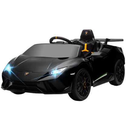 12V Lamborghini Huracan Licensed Kids Electric Car with Remote Control, Spring Suspension, Transport Wheels, Black Electric Toy Cars   at Gallery Canada