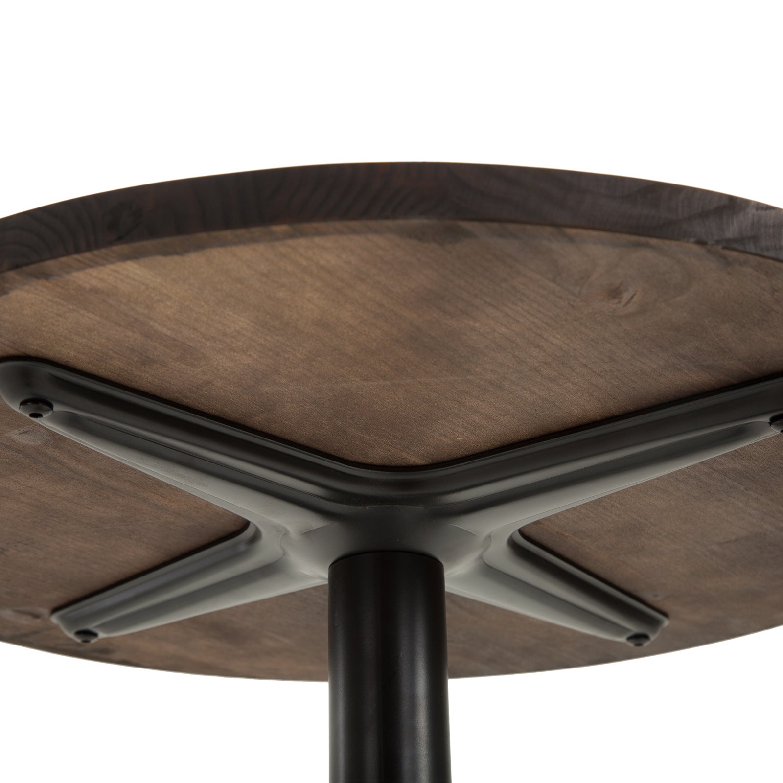 Round Bar Table 42 Inch Height, Industrial High Bistro Table with Metal Base and Elm Wood Top, Bar Height Table for Kitchen, Pub, Breakfast Area Bar Tables & Dining Tables   at Gallery Canada