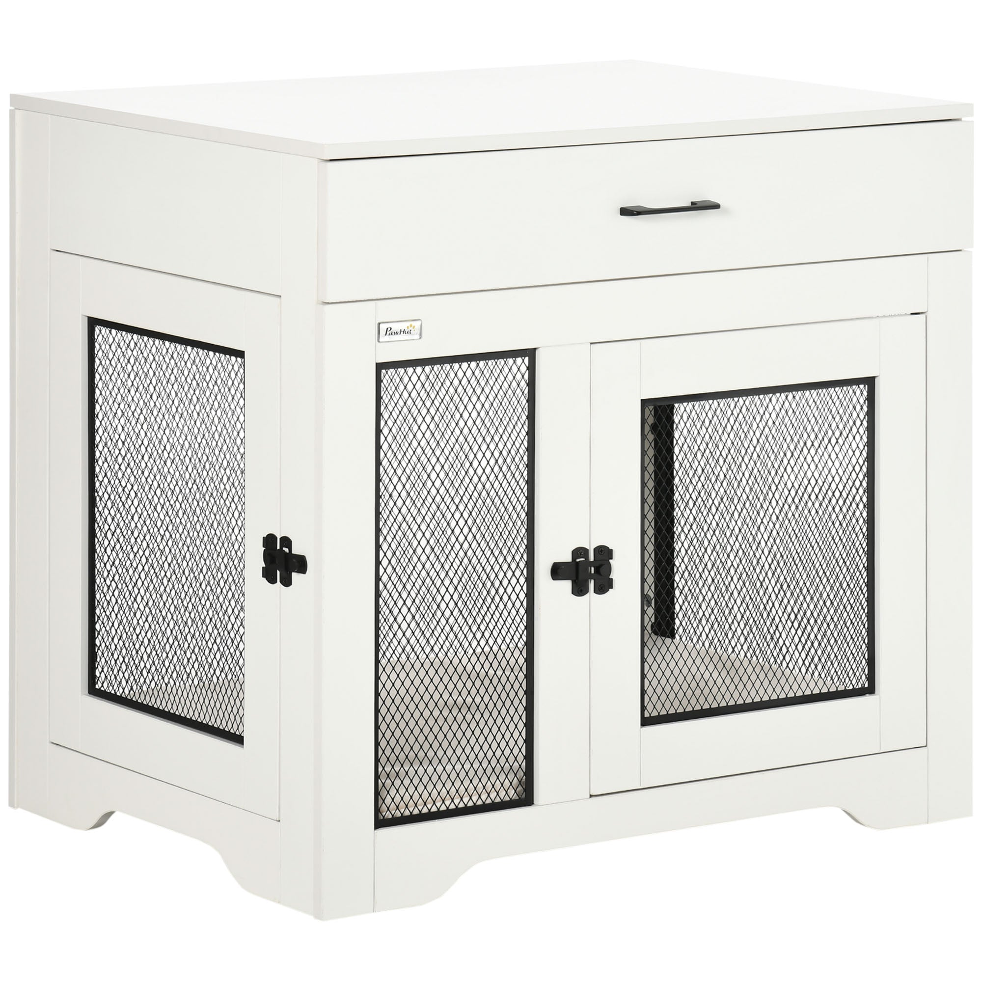 Dog Crate Furniture with Cushion, 2 Doors, Storage, Dog Kennel End Table for Small Medium Dogs, White Houses, Kennels & Pens at Gallery Canada