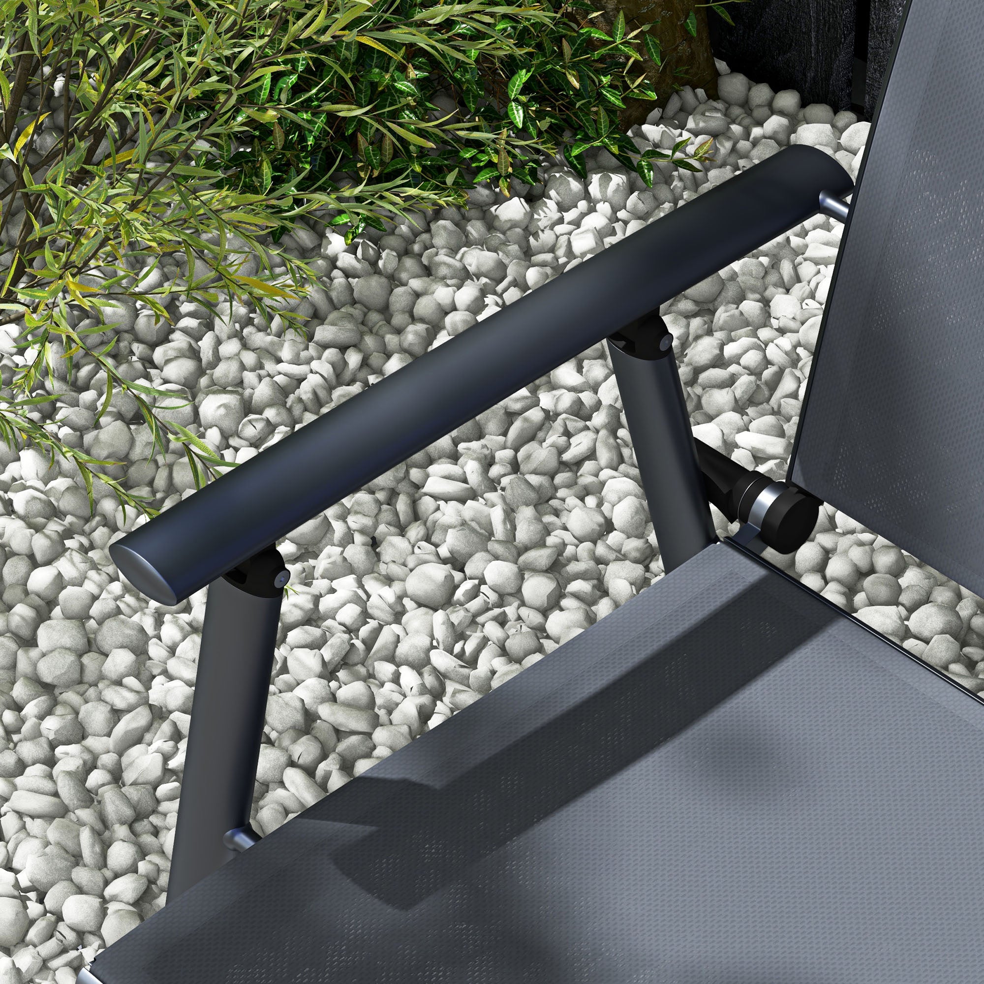 2-seater Folding Patio Camping Chair, Aluminum Frame Sports Chair with Armrest, Mesh Fabric Seat for Lawn Patio Chairs at Gallery Canada