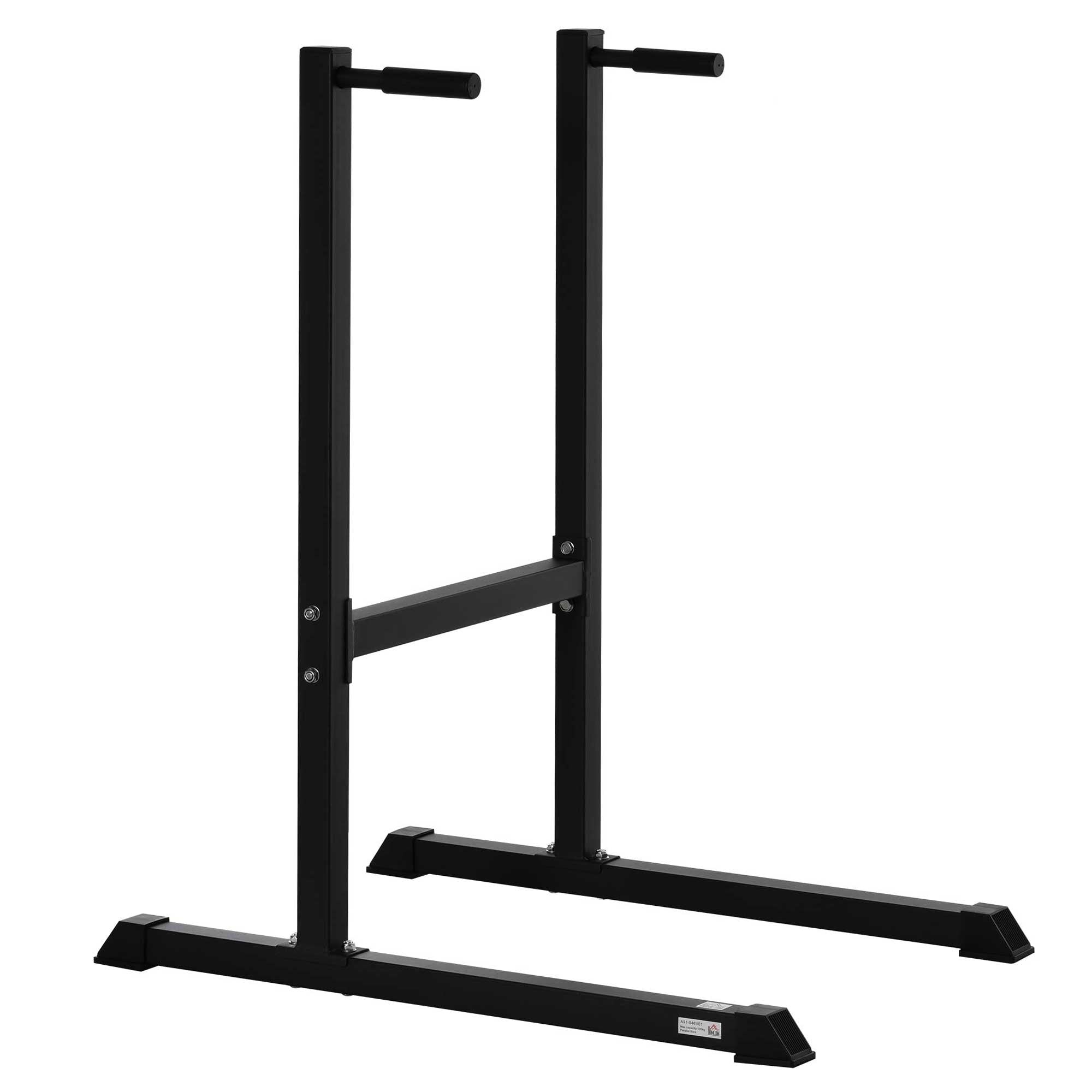 Dip Station with Padded Handles, Multifunctional Fitness Training Dip Bar for Indoor Home Gym Workout, Black Power Towers Black at Gallery Canada