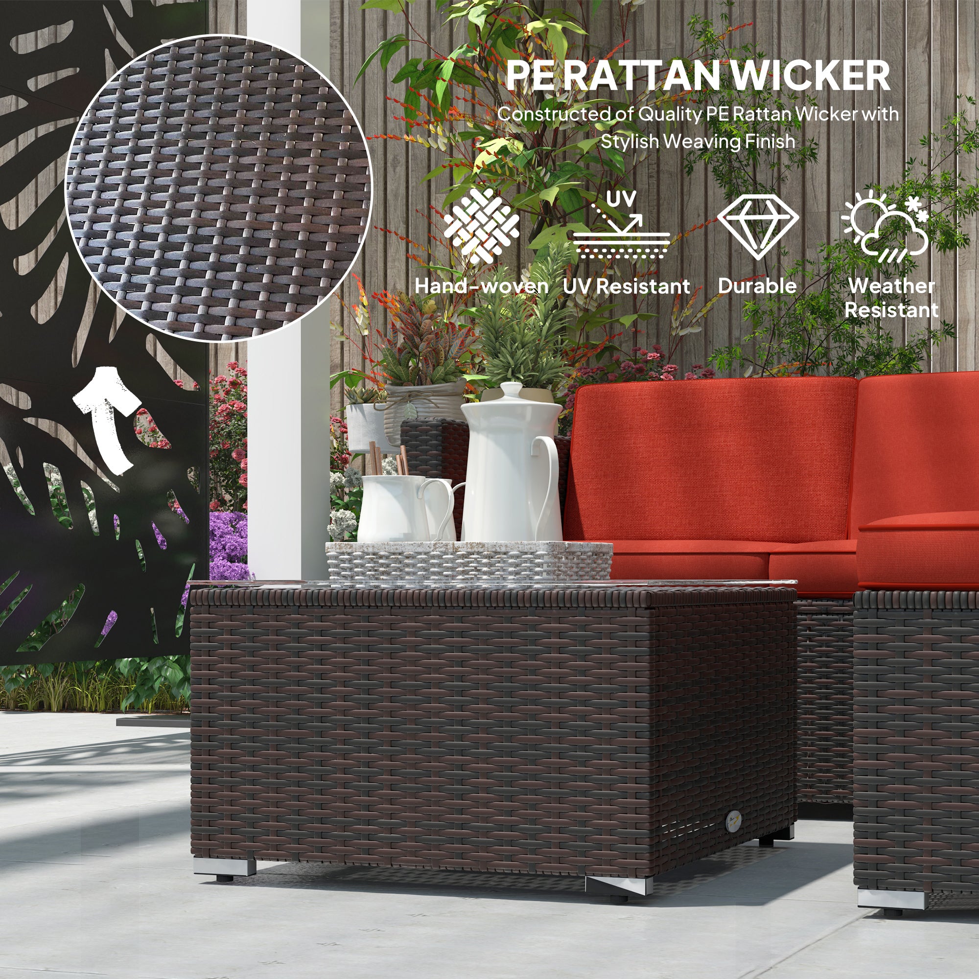 Patio Furniture w/ Soft Cushions, Corner Sofa Sets, Red Patio Furniture Sets at Gallery Canada