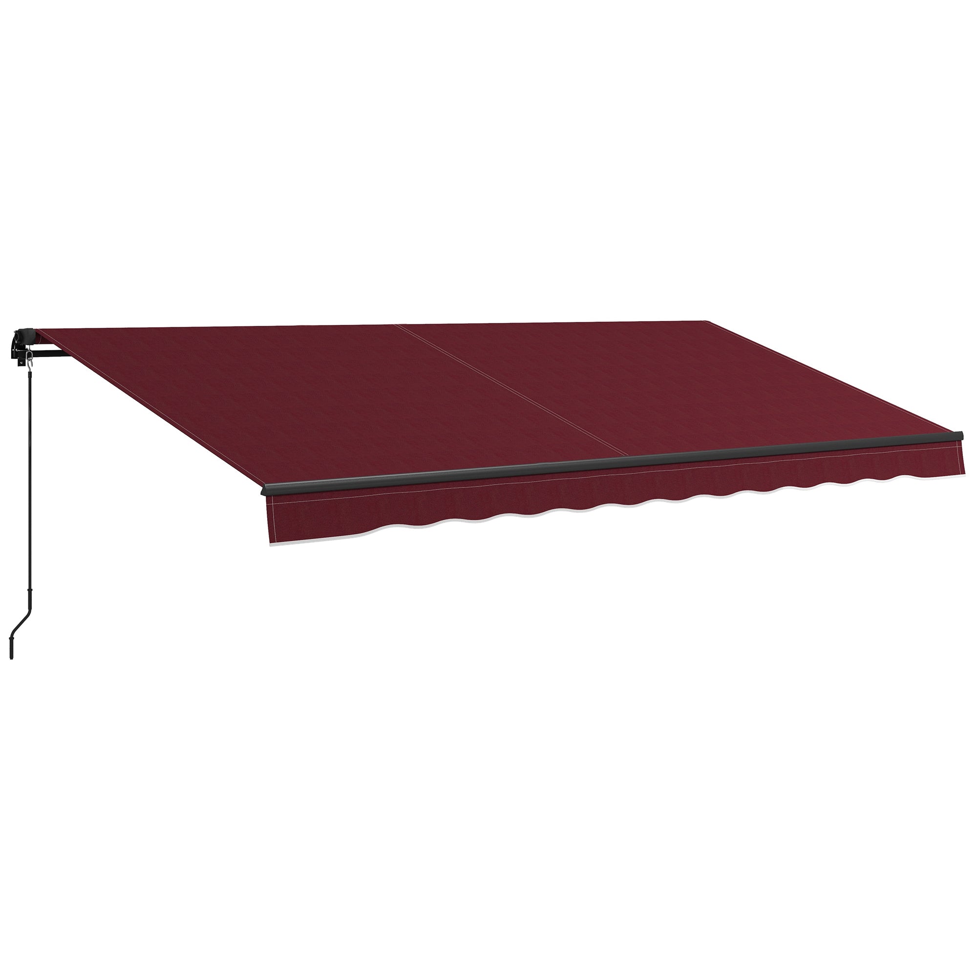 15' x 10' Retractable Awning, 280gsm UV Resistant Sunshade Shelter, for Deck, Balcony, Yard, Wine Red Window Awnings at Gallery Canada
