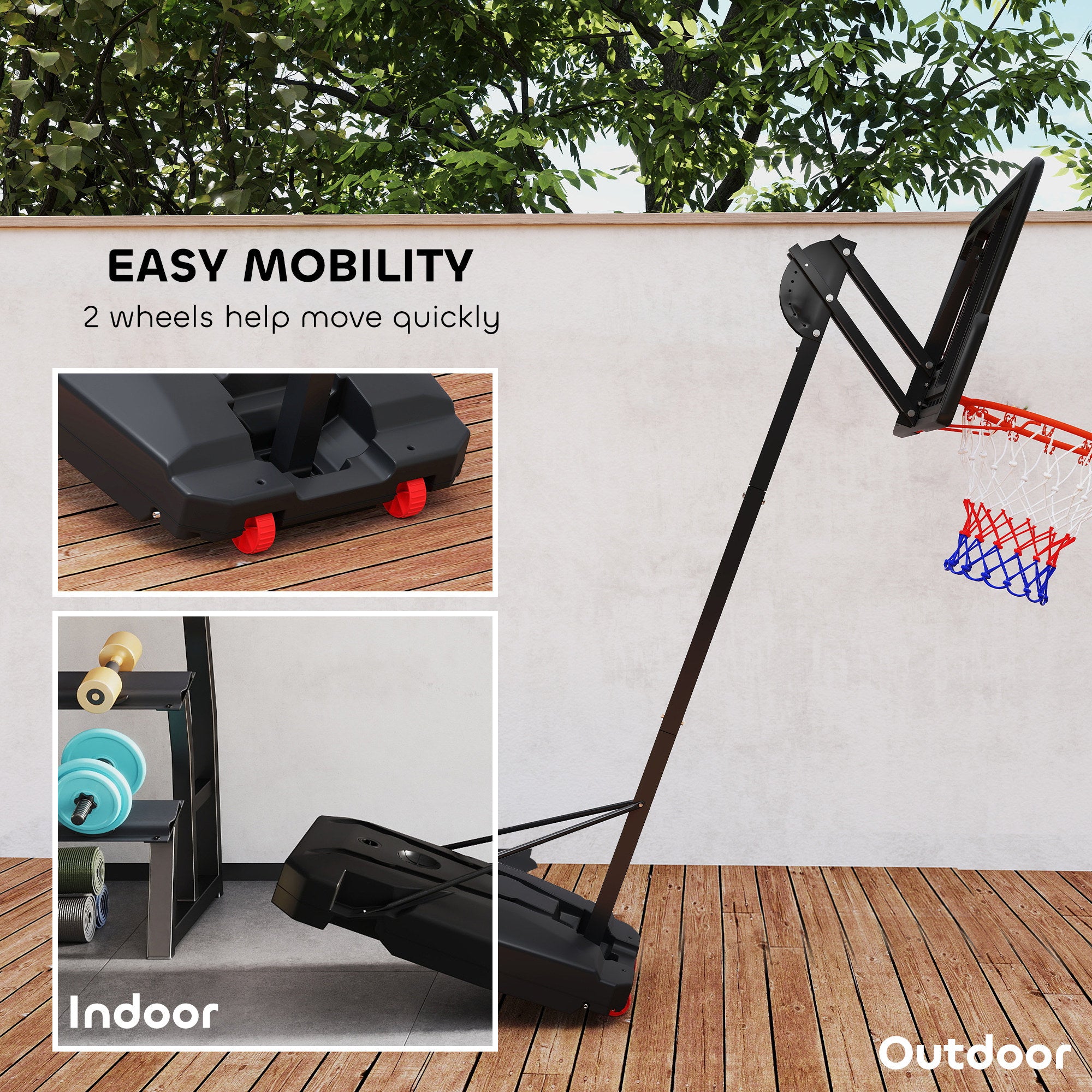 Kids Basketball Hoop, 6.6-8.5ft Adjustable Height Basketball Net with Weight Bag, for Indoor Outdoor, for 6+ Years Basketball at Gallery Canada