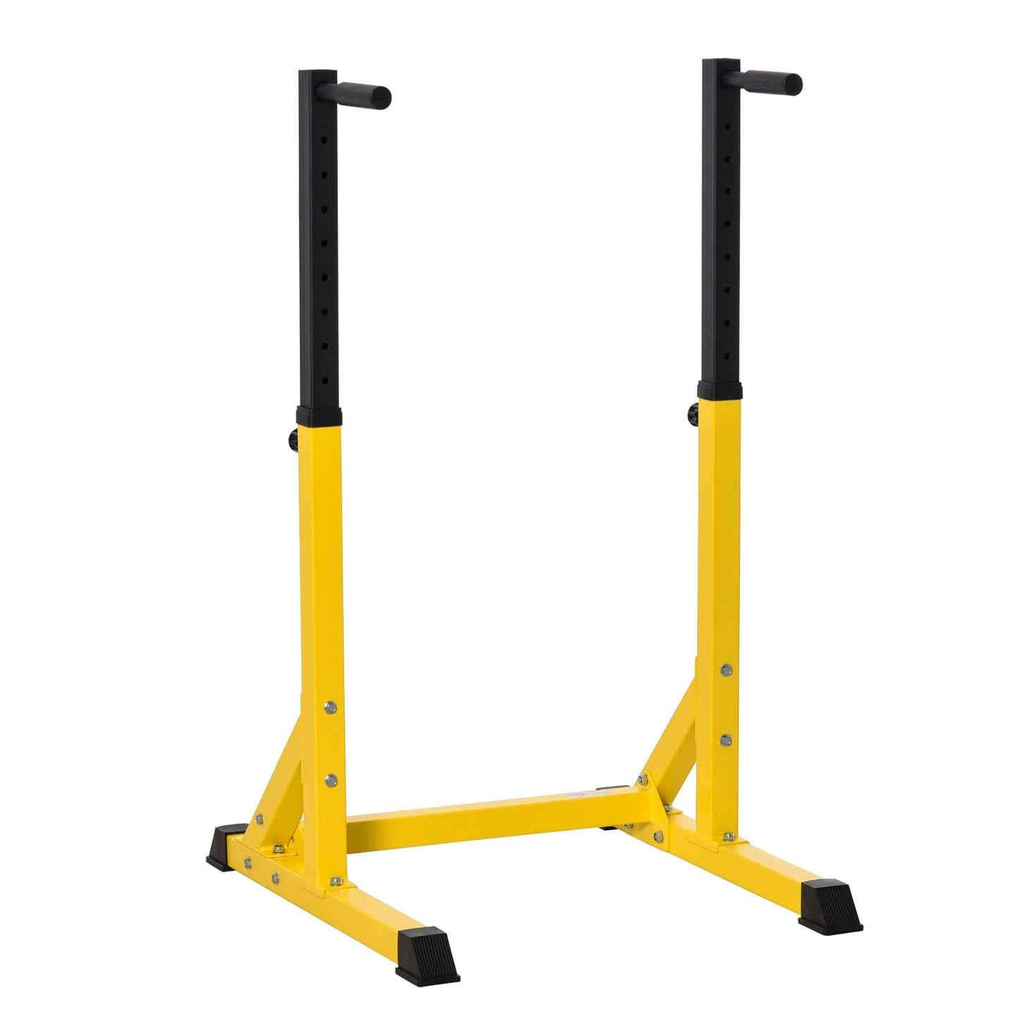 Dip Station, Body Press Parallel Bar with 10 Adjustable Height, Home Gym Workout Trainer Dip Bar, Yellow Power Towers Black and Yellow  at Gallery Canada