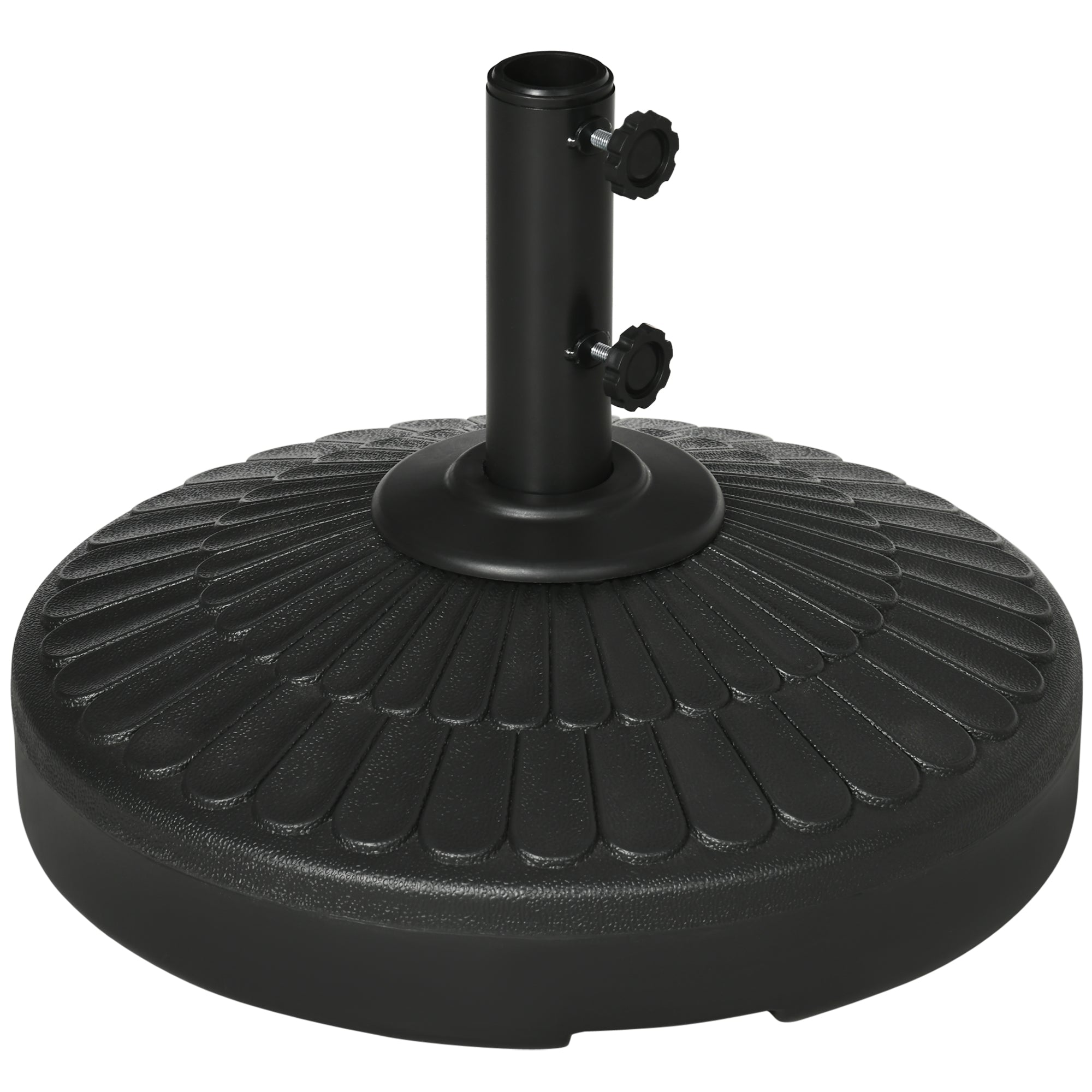 Patio Umbrella Base with Handle, Heavy Duty Round Umbrella Stand, Garden Umbrella Holder for 1.5