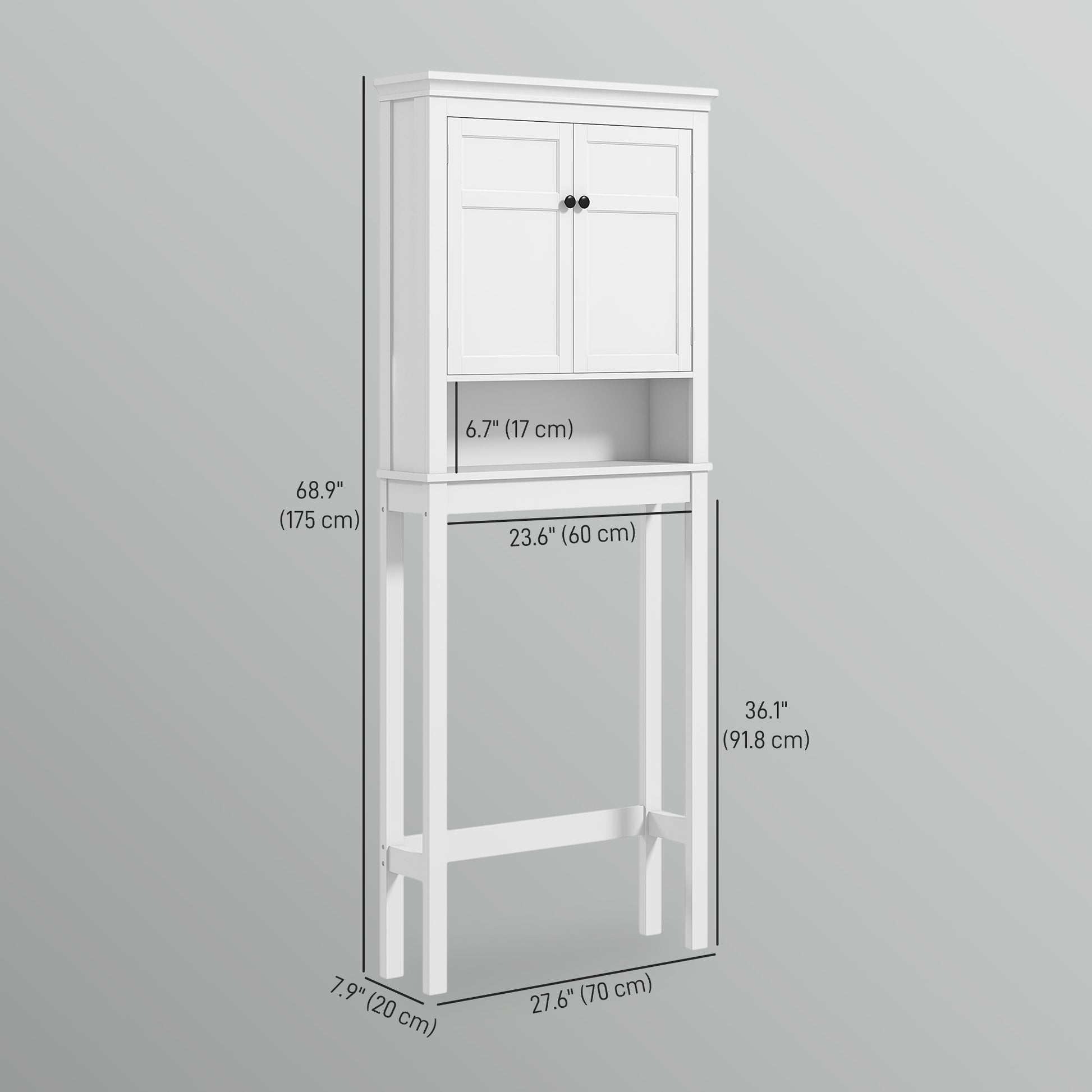 3-Tier Over Toilet Storage Unit Washing Machine Cabinet Dryer Cabinet with Adjustable Shelf for Bathroom, Laundry Bathroom Cabinets   at Gallery Canada