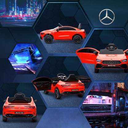 Mercedes-AMG Licensed 12V Ride on Car, Kids Electric Car with Remote Control, Spring Suspension, LED Lights, Red Electric Toy Cars   at Gallery Canada