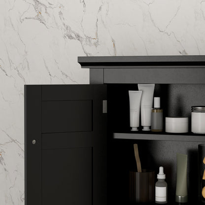 Bathroom Cabinet, Medicine Cabinet, Over Toilet Storage Cabinet with Adjustable Shelves for Entryway, Black Bathroom Cabinets at Gallery Canada