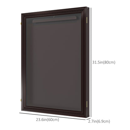 Set of 3 Jersey Display Frame Case, Acrylic Sports Shirt Shadow Box for Basketball Football Baseball, 23.5" x 31.5", Brown Jersey Display Cases   at Gallery Canada