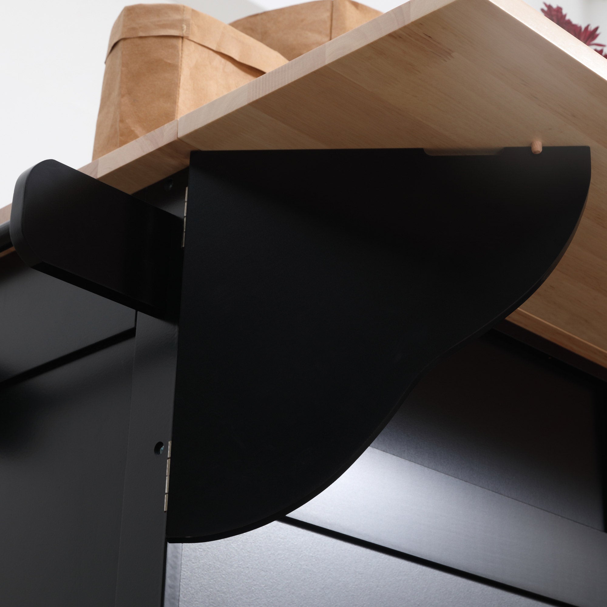 Kitchen Island with Storage, Rolling Kitchen Island with Drop Leaf, Rubber Wood Top and Adjustable Shelves, Black Kitchen Islands & Kitchen Carts at Gallery Canada