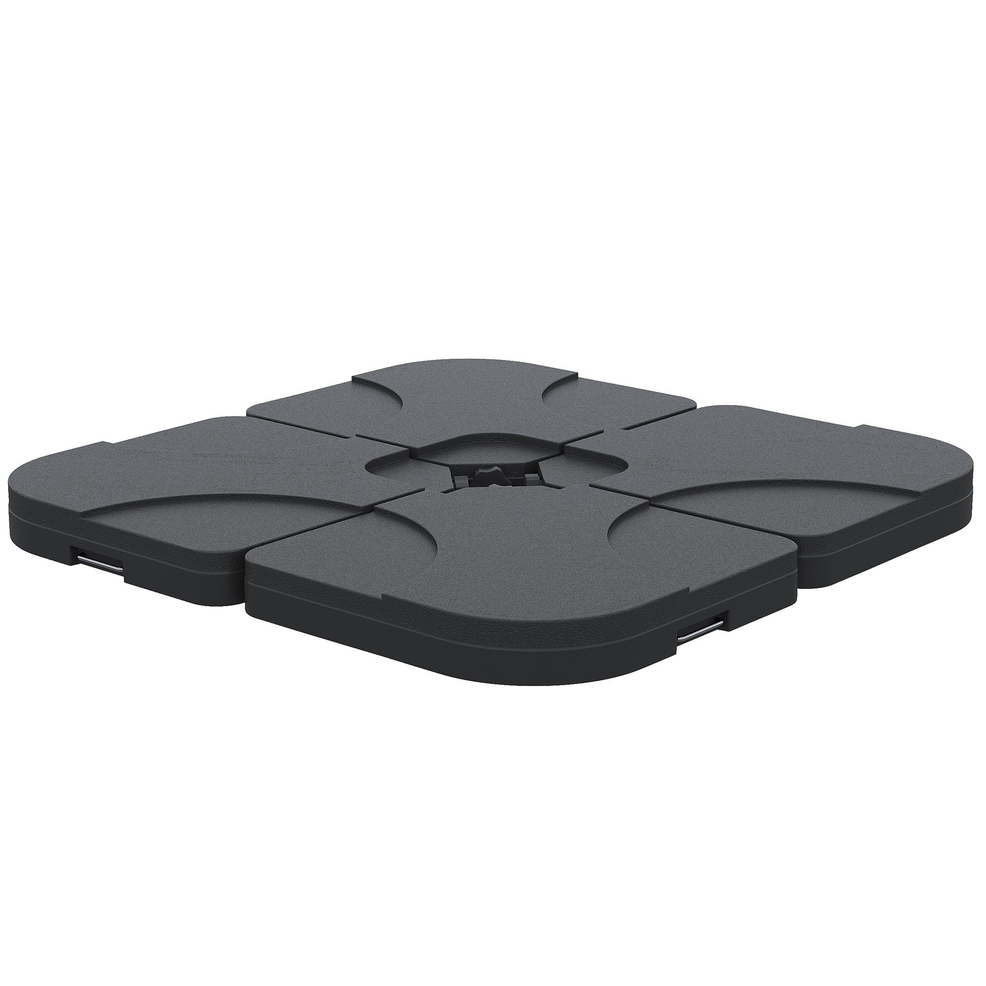 4pc Portable Umbrella Base Weights Garden Parasol Base Outdoor Patio Umbrella Stand Holder Weights, Black Umbrella Bases Black at Gallery Canada