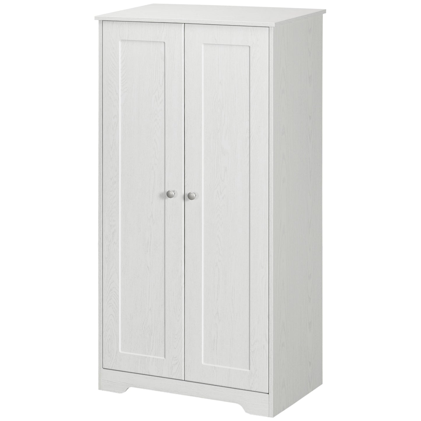 Storage Cabinet, Freestanding Kitchen Cabinet with 2 Doors, Adjustable Shelves for Living Room, White Storage Cabinets at Gallery Canada