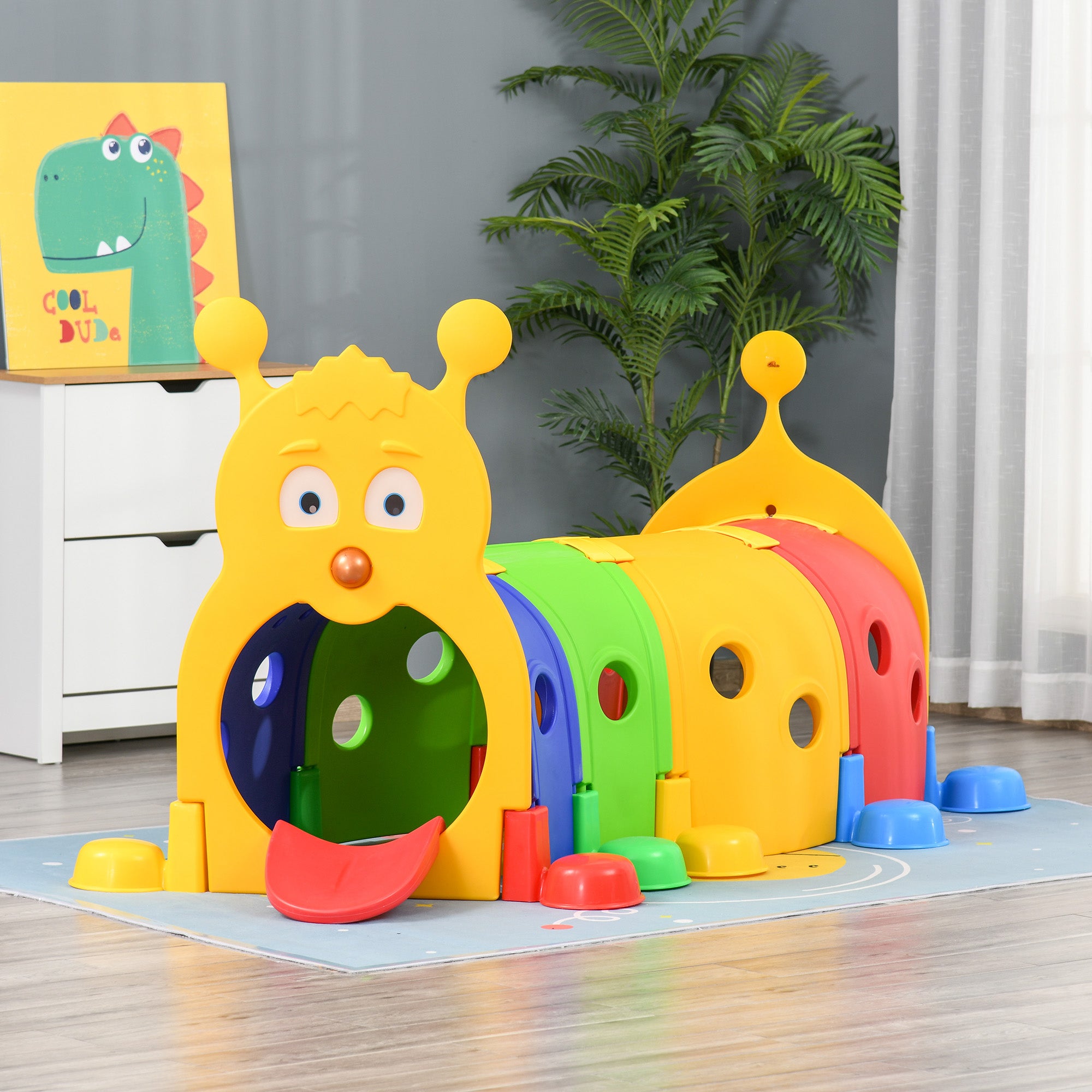 Lion Design Tunnel for Kids to Crawl Through, for 3-6 Years, Multicoloured Children's Play Tunnels at Gallery Canada