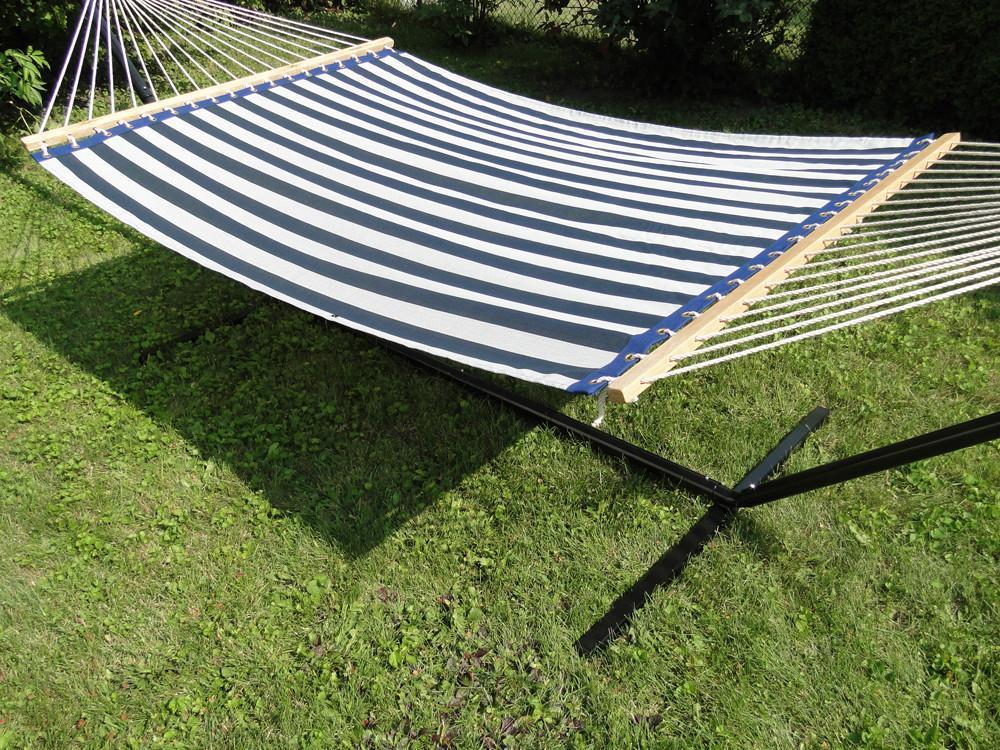 Poolside | Lake Hammock - Double Hammocks Blue-and-white-stripes  at Gallery Canada