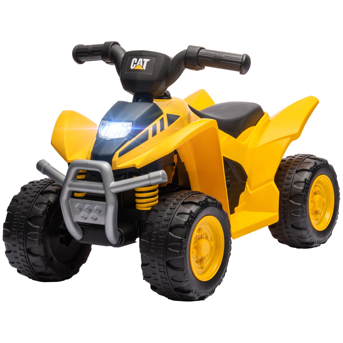 Licensed Kids ATV, 6V Electric Ride on Car for Kids with Horn, LED Headlights, for 18-36 Months, Yellow Electric Toy Cars   at Gallery Canada