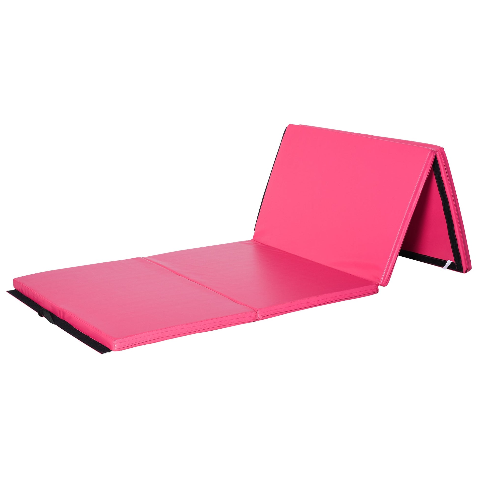 4'x10'x2'' Folding Gymnastics Tumbling Mat, Exercise Mat with Carrying Handles for Yoga, MMA, Martial Arts, Stretching, Core Workouts, Pink Gymnastics Mats Pink  at Gallery Canada